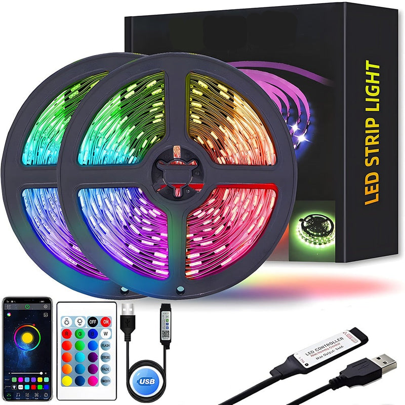 Fita de Led com Controle Remoto 1M-20M RGB Bluetooth