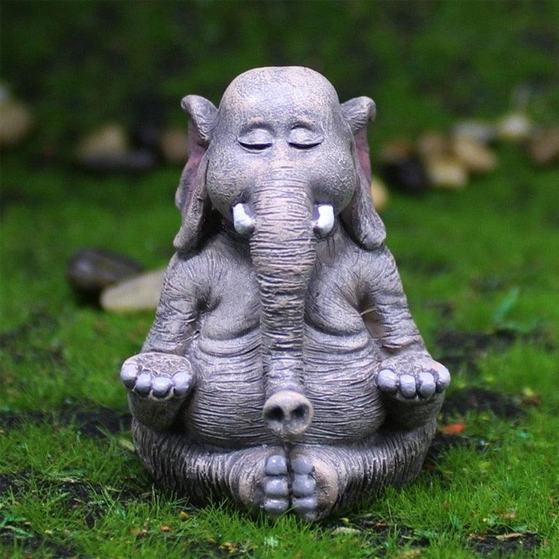 Estatuetas Família Elefante Yoga 3 peças - My Store